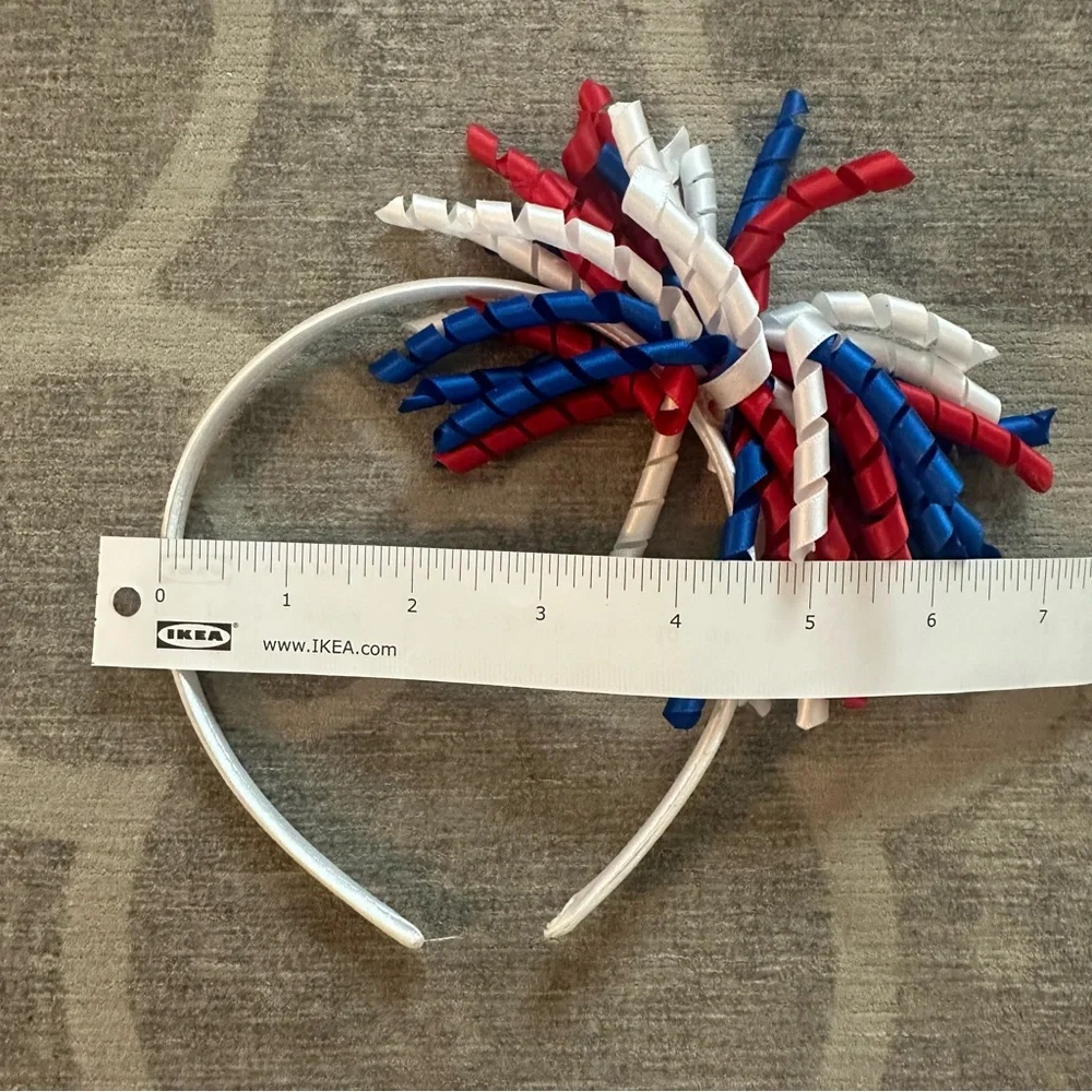 Red white & blue girls hairband
